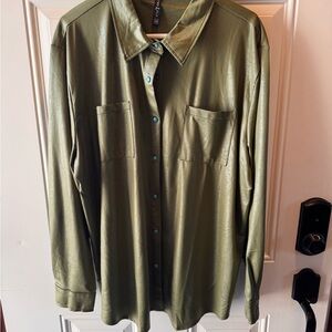 Olive Green Button Down Shirt